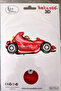 Race Car Foil Balloon 52X110 cm – Red Large Size Party Decoration - 3
