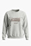 Gray Oversize Printed Women's Sweatshirt - 3