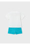 Girl's Ruffle Shorts and Printed T-Shirts Set 3231 - 4