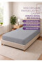 100% Organic Cotton Fitted Sheet - Gray - Dolmabahçe Series
