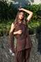 Mocha Brown Cotton Farshi Shalwar Set - 3