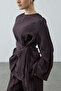 Kıraşlı Tie-Detail Trouser Suit Brown - 8