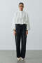 Poplin Ruched Shirt Ecru