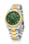 Moon Day Display Calendar Men's Wristwatch Gold Silver Green Color Pl-7076E8X - 3
