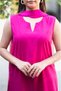 Pink Cotton Farshi Shalwar Set With Georgette Dupatta - 3