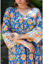 Blue Pure Cotton Handblock 2-Piece Kurta Set - 4
