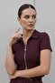 Women's Double Zipper Short Sleeve Modal Two-Piece Set - 5