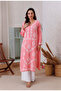 Sunehri Peach Modal Chikankari Kurta - 5