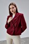 Burgundy Regular Fit Premium Short Melton Jacket - 6