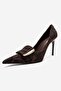 Guerni Brown Patterned Women Heeled Shoes - 6