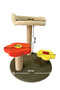 Cat Scratching Post Bouncy Cat Bed with Play Platform Cat House and Scratching Area Scratching with Daisy and Bee - 3