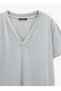 Kadın V-Yaka Basic T-shirt - 6