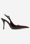 CANDY Brown Patent Leather Pointed-Toe Women's Heeled Shoes - 4