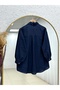 Münevver Robalı Kolu Piped Shirt-Zn2094 Navy Blue - 5