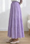 Eyelet Embroidery Skirt A1004 Lilac - 2