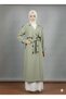 Women's Youthful Trench Coat with Buttons on the Back, Slits and Apollet Detail