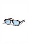 Aurel Select Frame Women's Sunglasses Brown Bone Frame Blue Glass |   Uv400 Protected - 4
