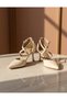 Lorisse - Pointed Toe, Cross Strap Detailed Classic Stiletto Heel U Shoes / Stiletto - 4