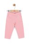 Baby Girl 1-4 Years Old Modal Fabric Trousers with Bow Pink