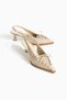 Beige Suede Women's Pointed Toe Heeled Shoes New Classic - 3