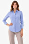 Long Sleeve Shirt with Buttons, Classic Collar, Suitable for Casual and Office Wear - Blue - 3