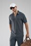 Regular Fit T-Shirt and Pants Set with Zipper Collar - 5