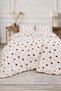 Double Duvet Cover Set 100% Cotton Cotton Pieces with Heart Detail Duvet Cover Set Easy Tulle Easy