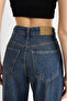 Indigo Washed High Waist Relaxed Fit Wide Leg Jeans - 7