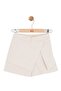 Girl Child 8-14 Years Old Embossed Textured Shorts Skirt Cream - 3