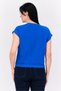 Women Crew Neck Sleeveless Graphic Print Tank Tops, Blue - 3