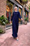 Women's Premium Comfort Long Navy Blue Prayer Dress - 2