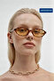 Select Frame Soraya Women's Sunglasses Leopard Printed Narrow Oval Nude Glass Uv400