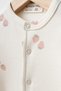 Baby 100% Cotton Strawberry Embroidered 3-Piece Footed Romper Newborn Hospital Take-Home Set Baby Clothing 0-3 Months - 2