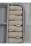 Set of 6 Zircon Stone Gold Color Earrings 1cm - 4
