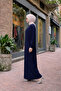Women's Premium Comfort Long Navy Blue Prayer Dress - 3