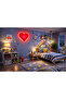 مصباح حائط LED على شكل قلب 29x28x5 - 3