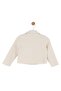 Girl Child 8-14 Years Old Embossed Textured Motif Jacket Cream - 6