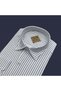 Classic Wide Cut Striped Long Sleeve Cotton Men's Shirt - 4
