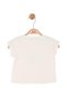 Baby Girl 1-4 Years Pearl Bow Print Short Sleeve T-Shirt Cream - 3