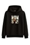 Mom Mode on Printed Hooded Sweatshirt & Jogger Pants Sweatpants Set - 2