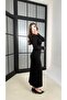 Black Lace Detailed Stretch Fabric Dress Gaus-01190 - 4