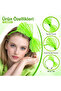 80S 90S Neon Green Lace Crown with Bow - 2