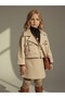 Girl's Nubuck Pocket Detail Design Cropped Jacket - 5