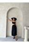 Embroidered Skirt - Black Black |   F1901 - 3
