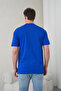 Men's Cobalt Blue Superior Written High Printed Crew Neck T-Shirt - 8