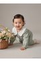 Lcw Baby Green Peter Pan collar Embroidered Long Sleeve Baby Girl Set