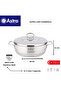 28x11cm Low Casserole | 18/10 Stainless Steel Pot | Induction Compatible | Healthy Cooking - 2