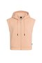 Women's sleeveless Hooded zippered basic sweat vest