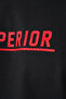 Men's Black Superior Written High Printed Crew Neck T-Shirt - 2