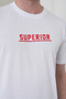 Men's White Superior Written High Printed Crew Neck T-Shirt - 5